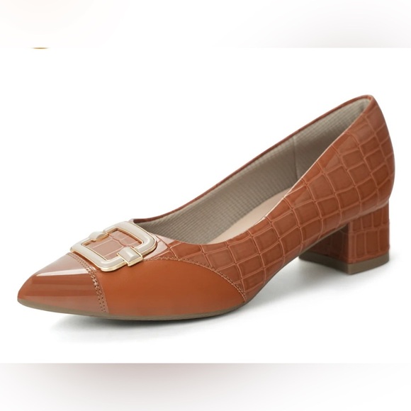 Benassal Bunion Orthopedic Brown Dress Block Heel Pumps Sophia Sensitive Feet - Picture 11 of 11